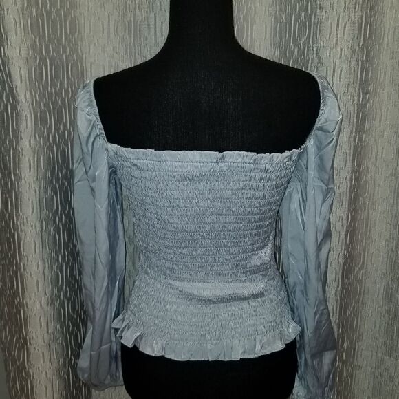 Women Puff Long Sleeve Square Neck Tops Off The Shoulder Floral Ladies T… - Picture 9 of 10